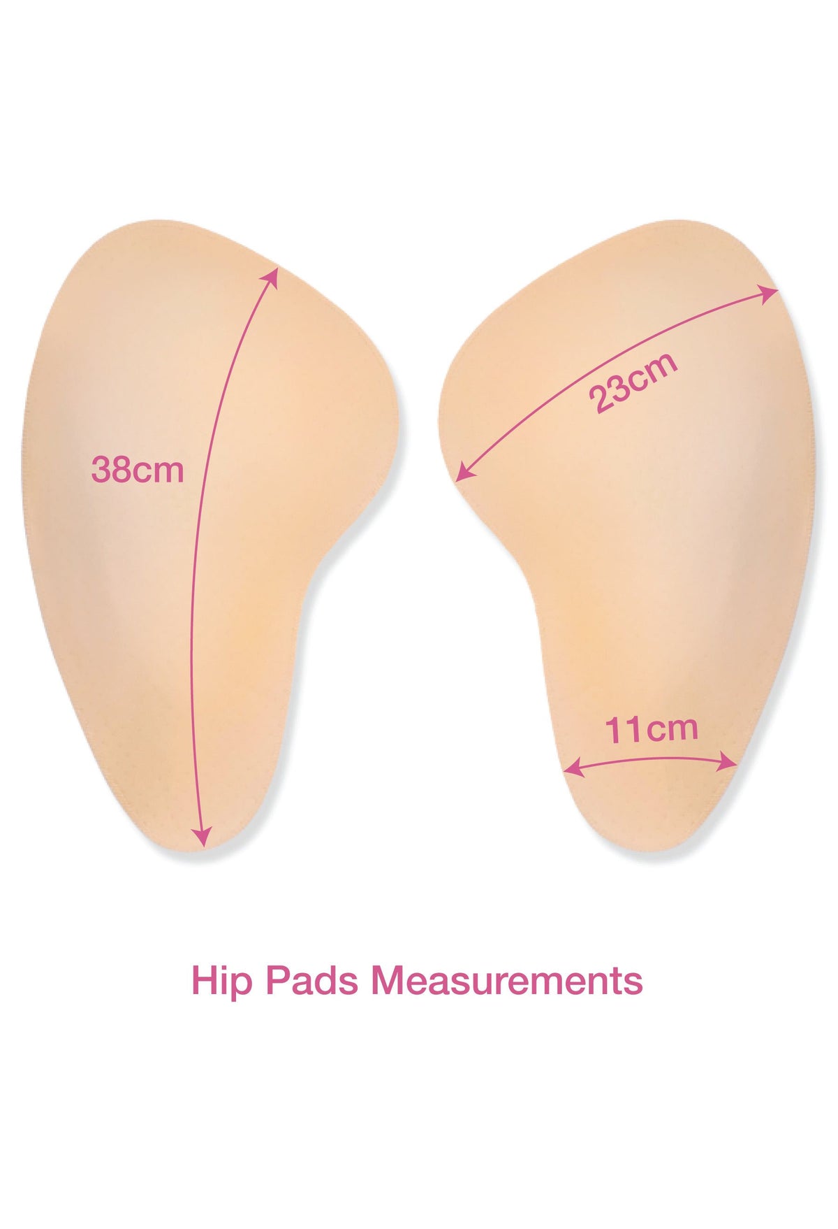 Extra Large Hip Pads - Non Stick