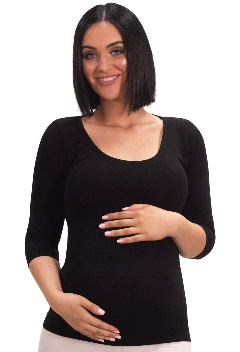 Maternity Bamboo 3/4 Sleeve Top