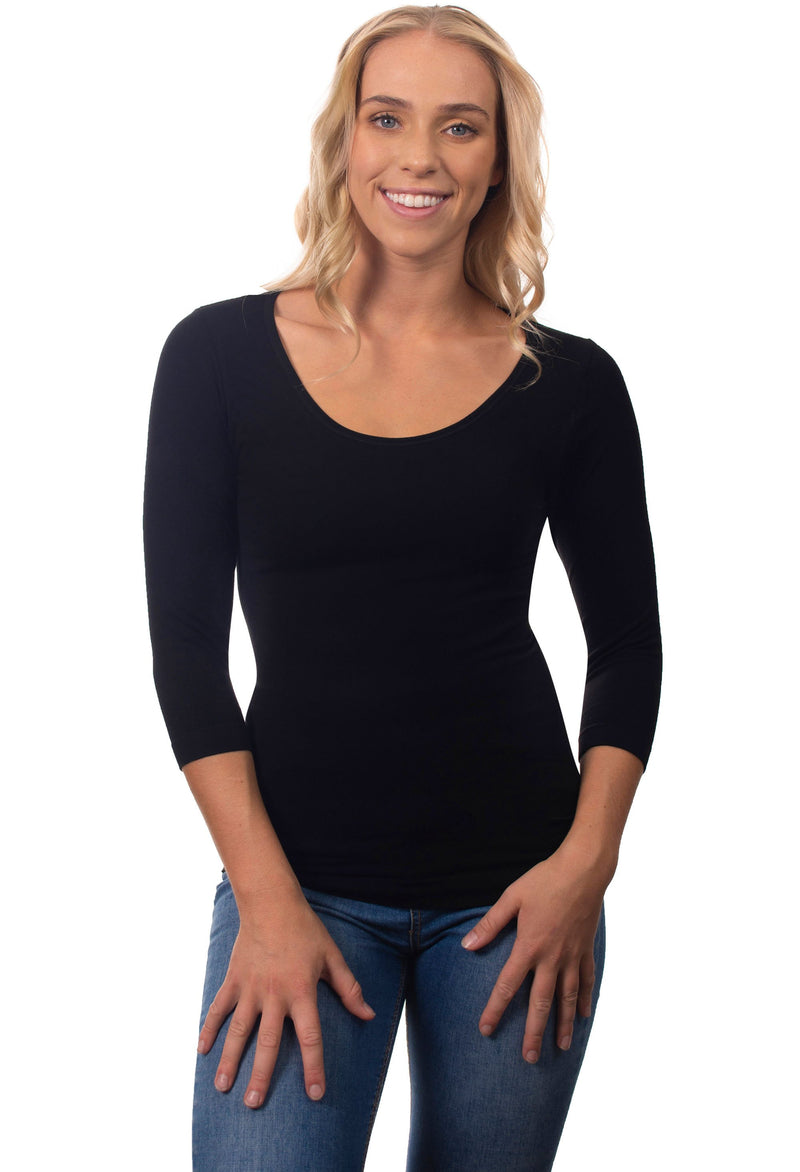 Bamboo 3/4 Sleeve Top  -3 Pack