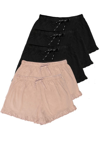 Anti Chafing Lace Midi Cotton Shorts - 3 Pack