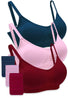 3 Pack Bamboo Padded Wire Free Pregnancy Bra + Band Extender Set