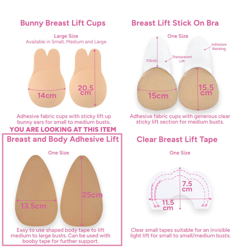 Breast and Body Adhesive Lift & Nipple Covers Set