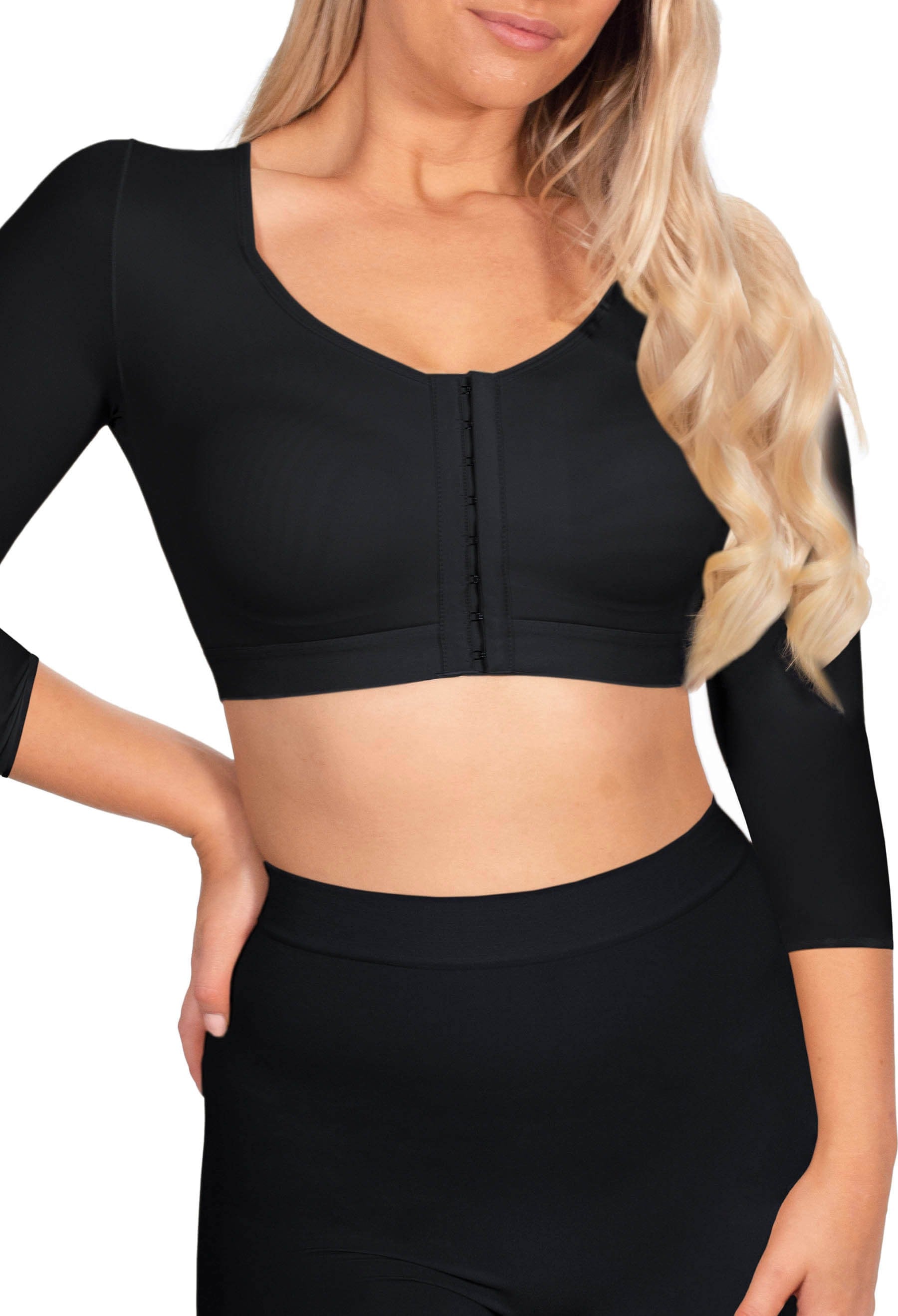 Front Closure Arm Slimming Compression Top