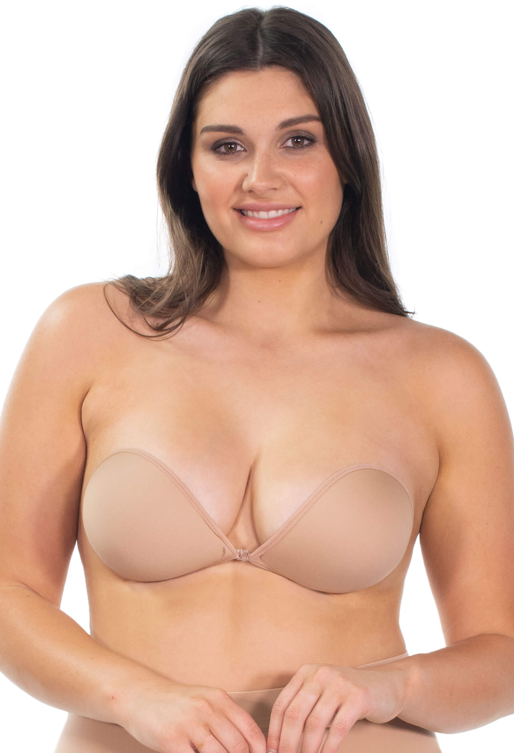 Nude Strapless Bra Adhesive Push-up For Backless Dress B Cup