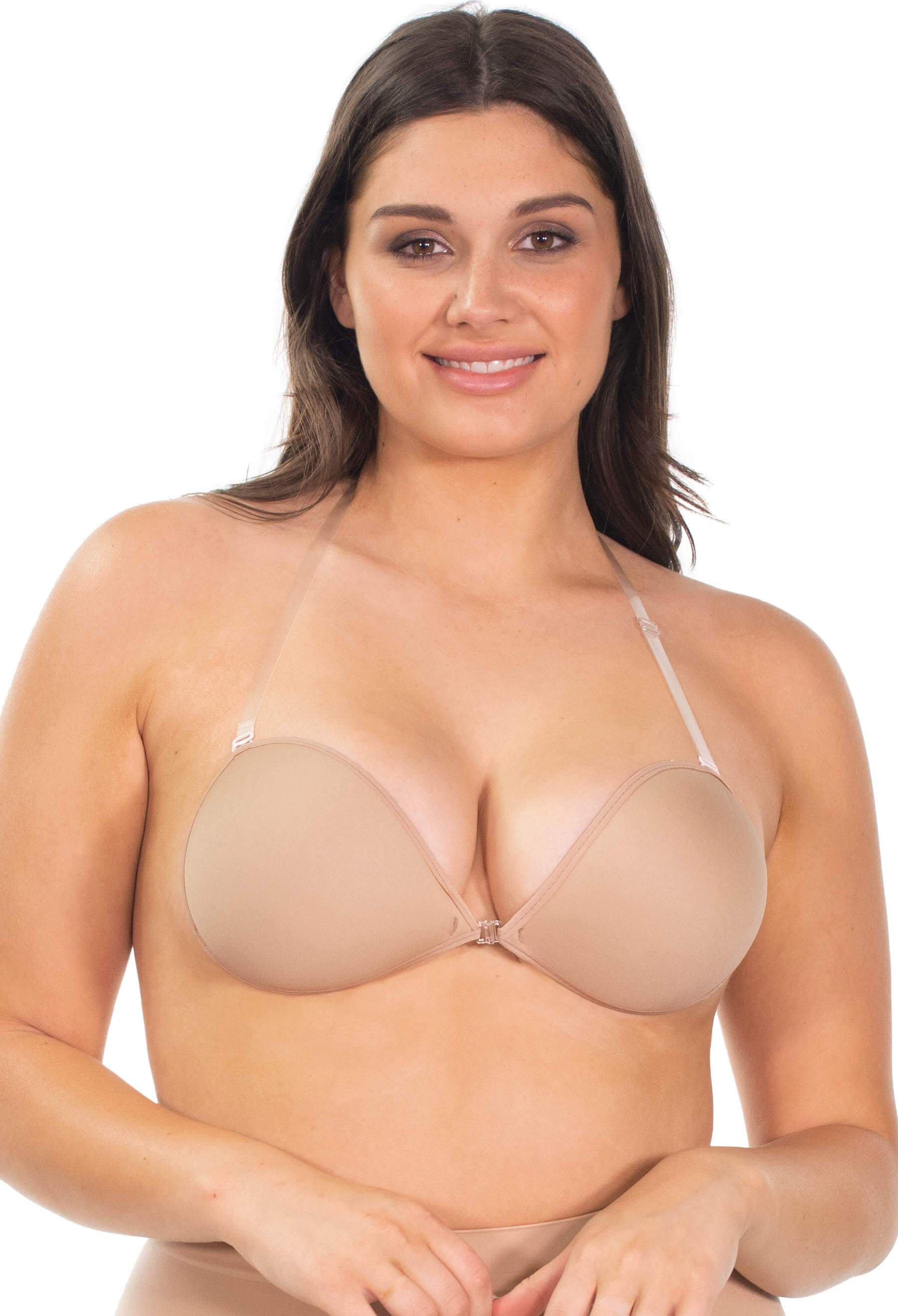 Curvy Padded Stick On Bra w/ Detachable Straps, Cup A-C