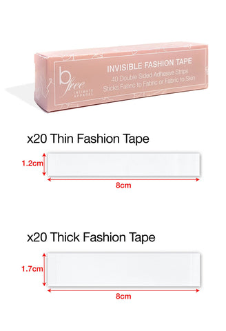 Clear Double Sided Fashion Tapes - 40 Strips