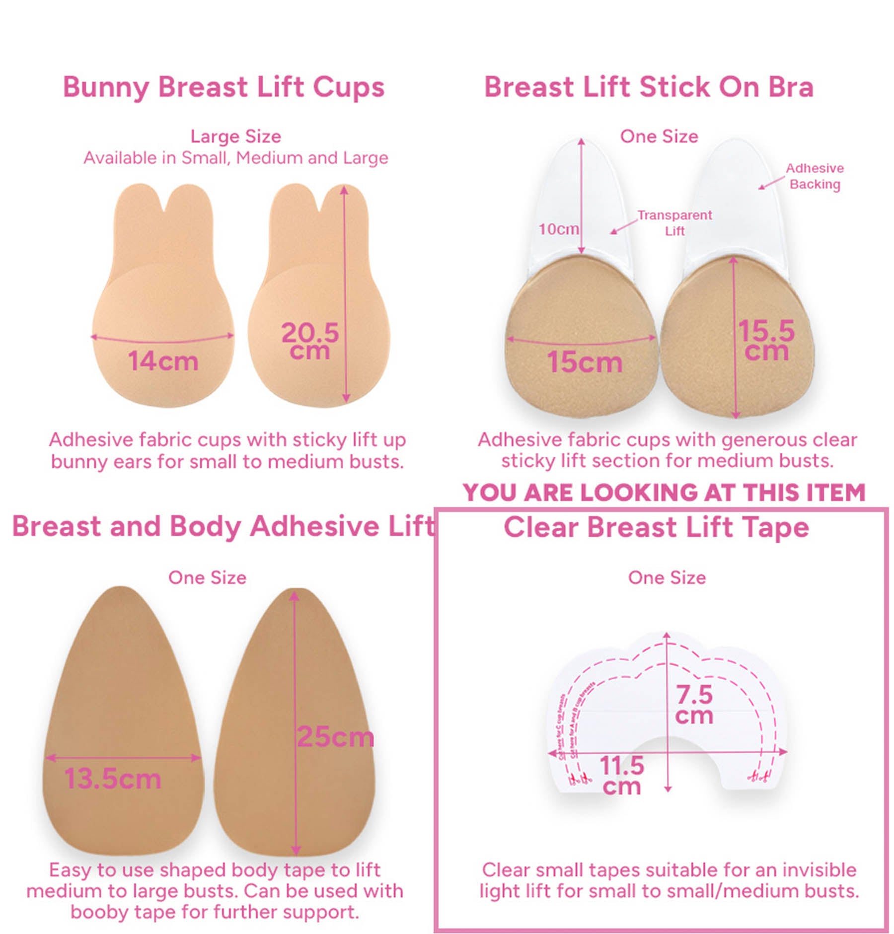 Transparent Breast Lift Tapes