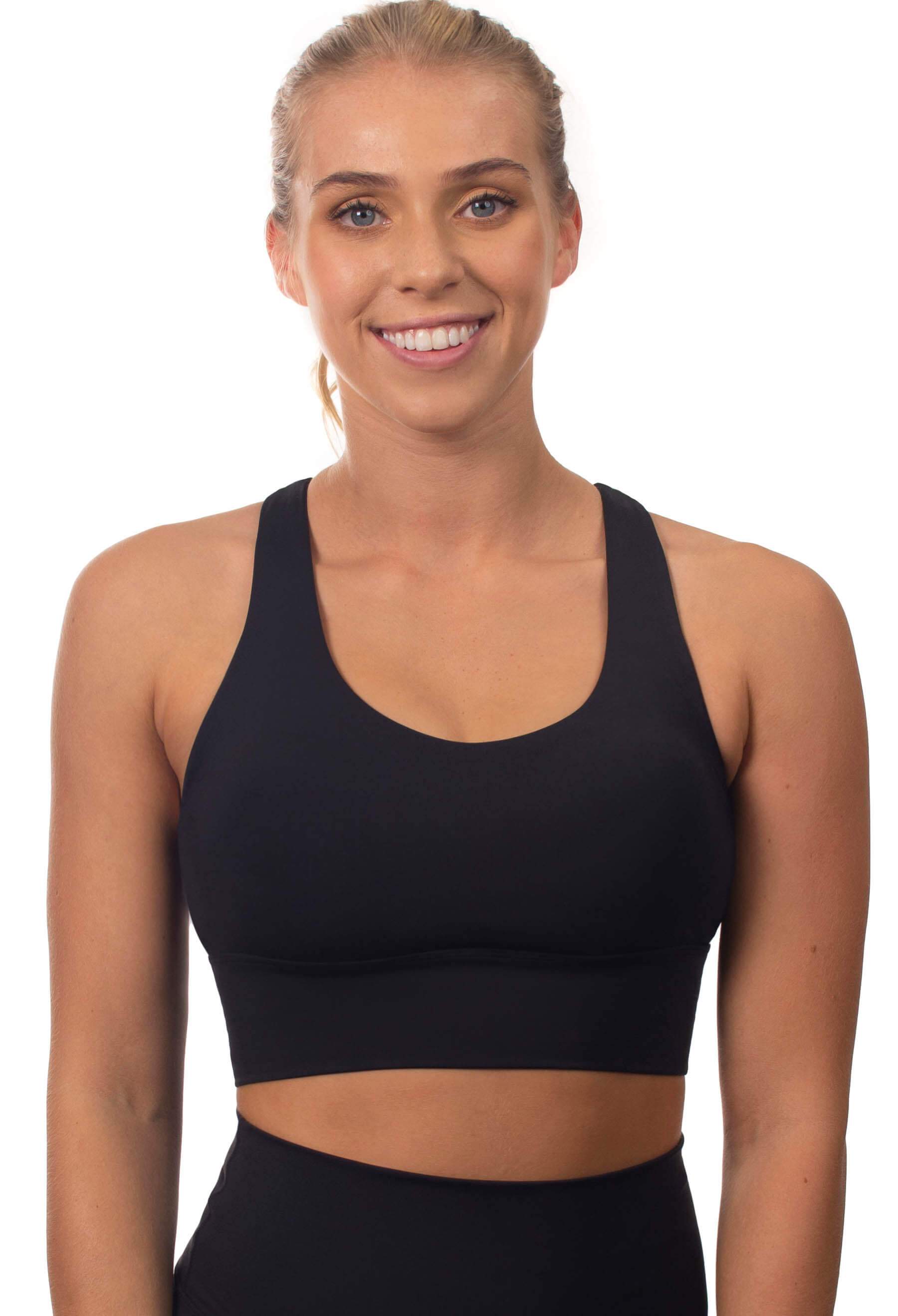 Women Light Support Seamless Sport Bra Wireless Yoga Bralette Top(28 Till  34) Pack of 1 Black Color