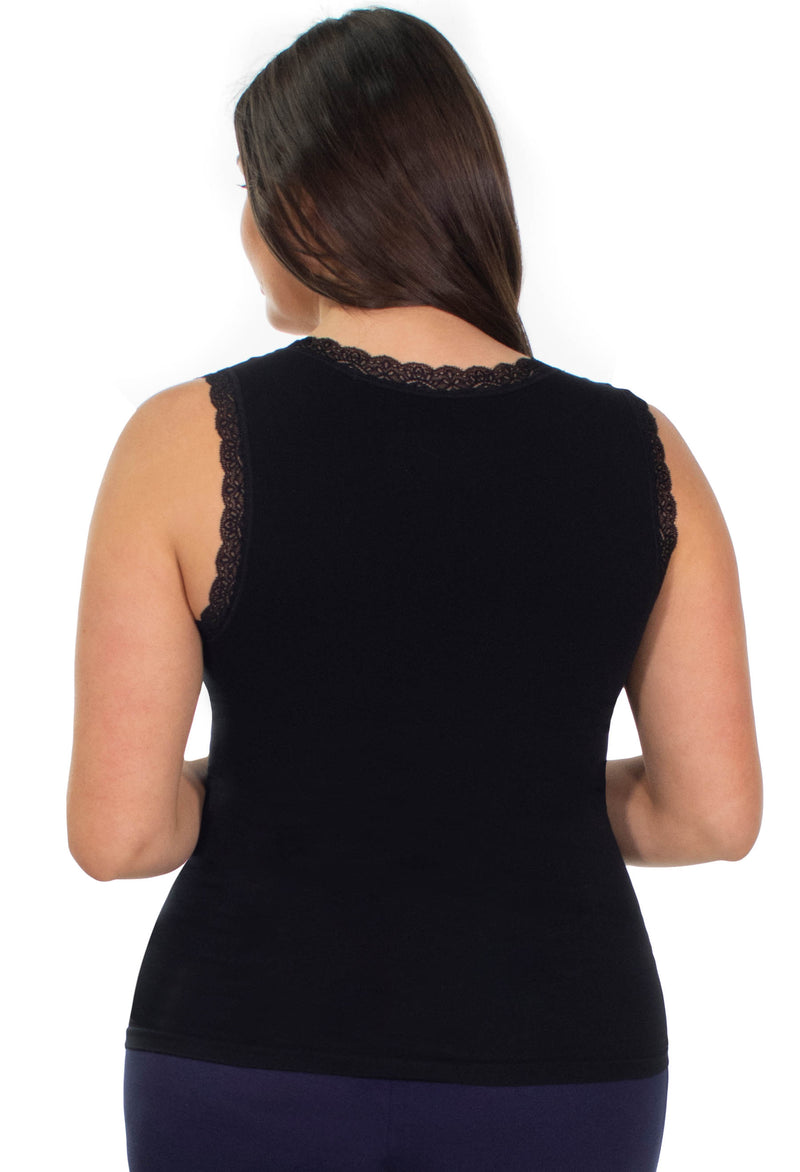 Luxury Cotton Lace Tank Top