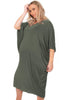 Maternity Bamboo V Neck Draped Dress