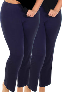 Bamboo Classic Straight Leg Pants - 2 Pack