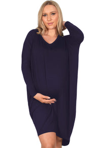 Maternity Bamboo Long Sleeve Tunic Dress
