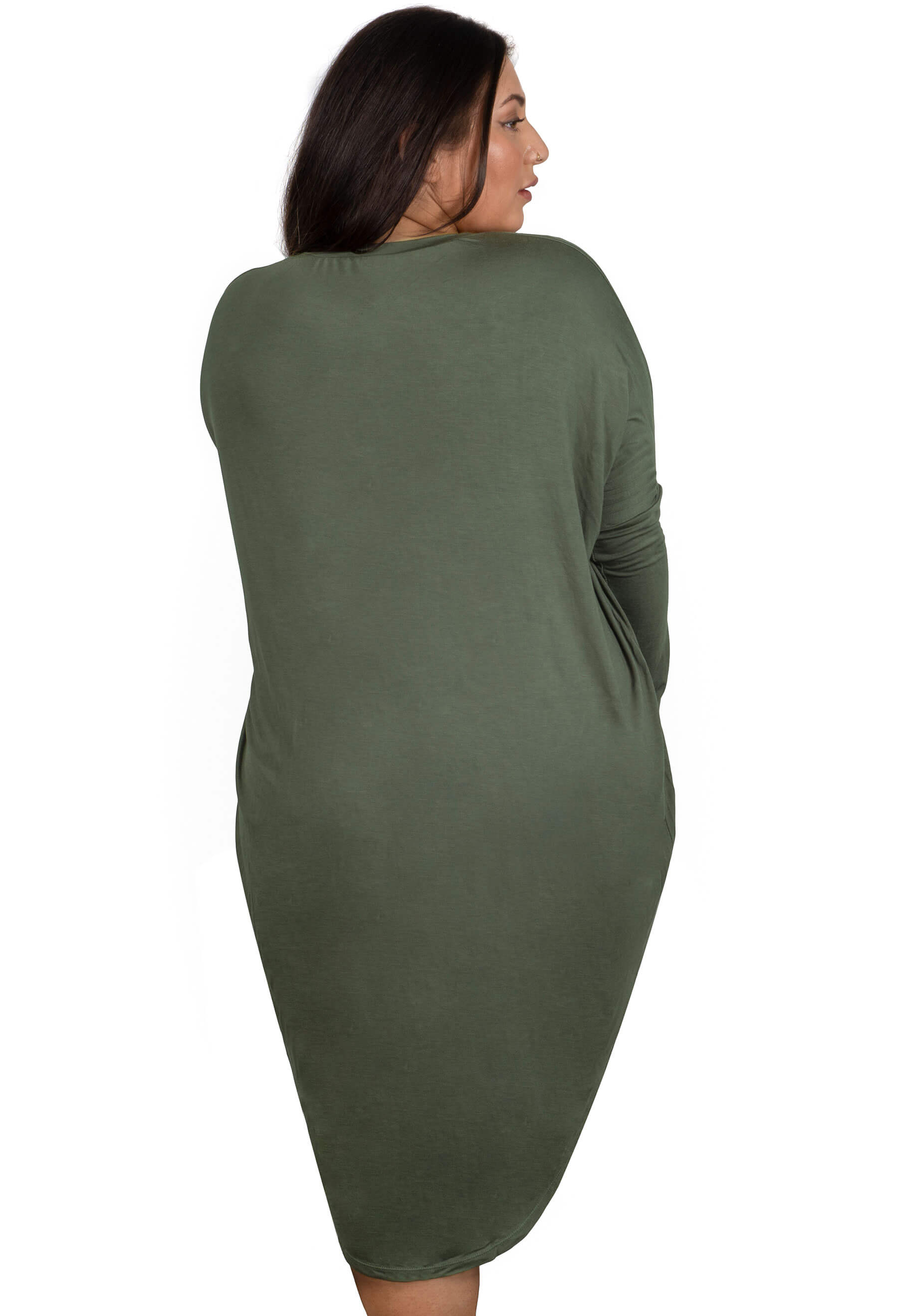 Plus Size Bamboo Long Sleeve Tunic Dress