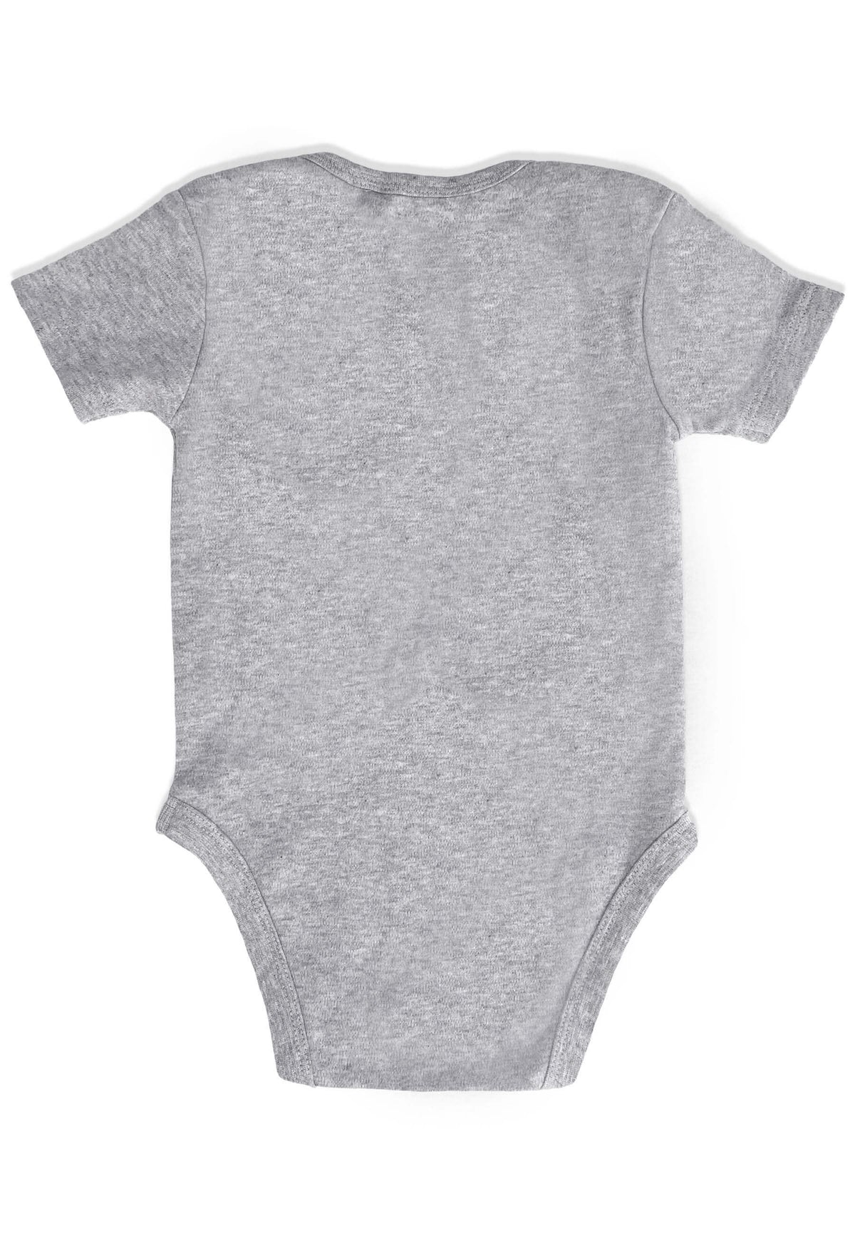 100% Organic Cotton Short Sleeve Baby Bodysuit - Grey Melange