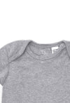 Long Sleeve Baby Bodysuit - 100% Organic Cotton - Grey Melange