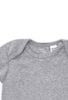 Short Sleeve Baby Bodysuit - 100% Organic Cotton - Grey Melange