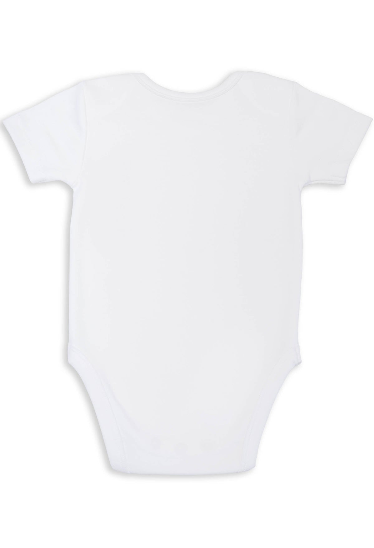 100% Organic Cotton Short Sleeve Baby Bodysuit - Classic White