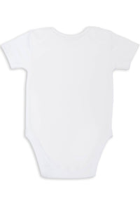 100% Organic Cotton Short Sleeve Baby Bodysuit - Classic White