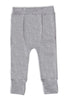 100% Organic Cotton Babywear Set - Short Sleeve Snap Bodysuit and Pants with Turnover Booties