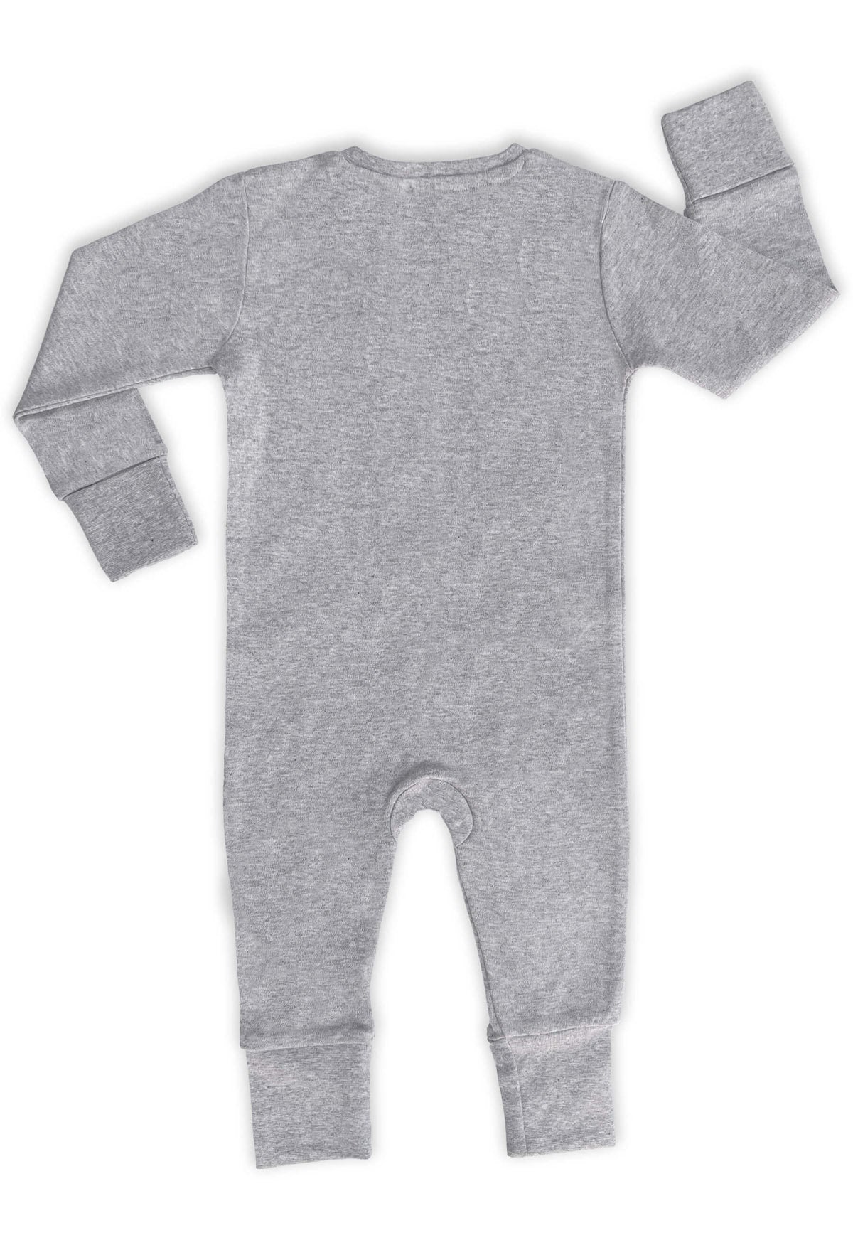 Baby Grow Suit 2-Way Zip With Foldover Mitts - 100% Organic Cotton