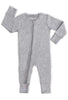 100% Organic Cotton 2-Way Zip Baby Sleepsuit with Foldable Mitts