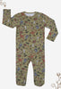 Baby Snap Button Sleepsuit with Booties - 100% Organic Cotton