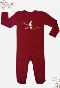 Baby Snap Button Sleepsuit with Booties - 100% Organic Cotton