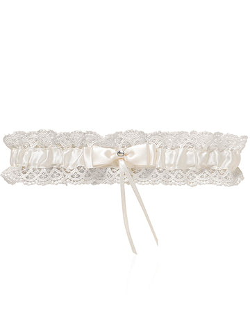 Bridal Garter Vintage Lace - Ivory