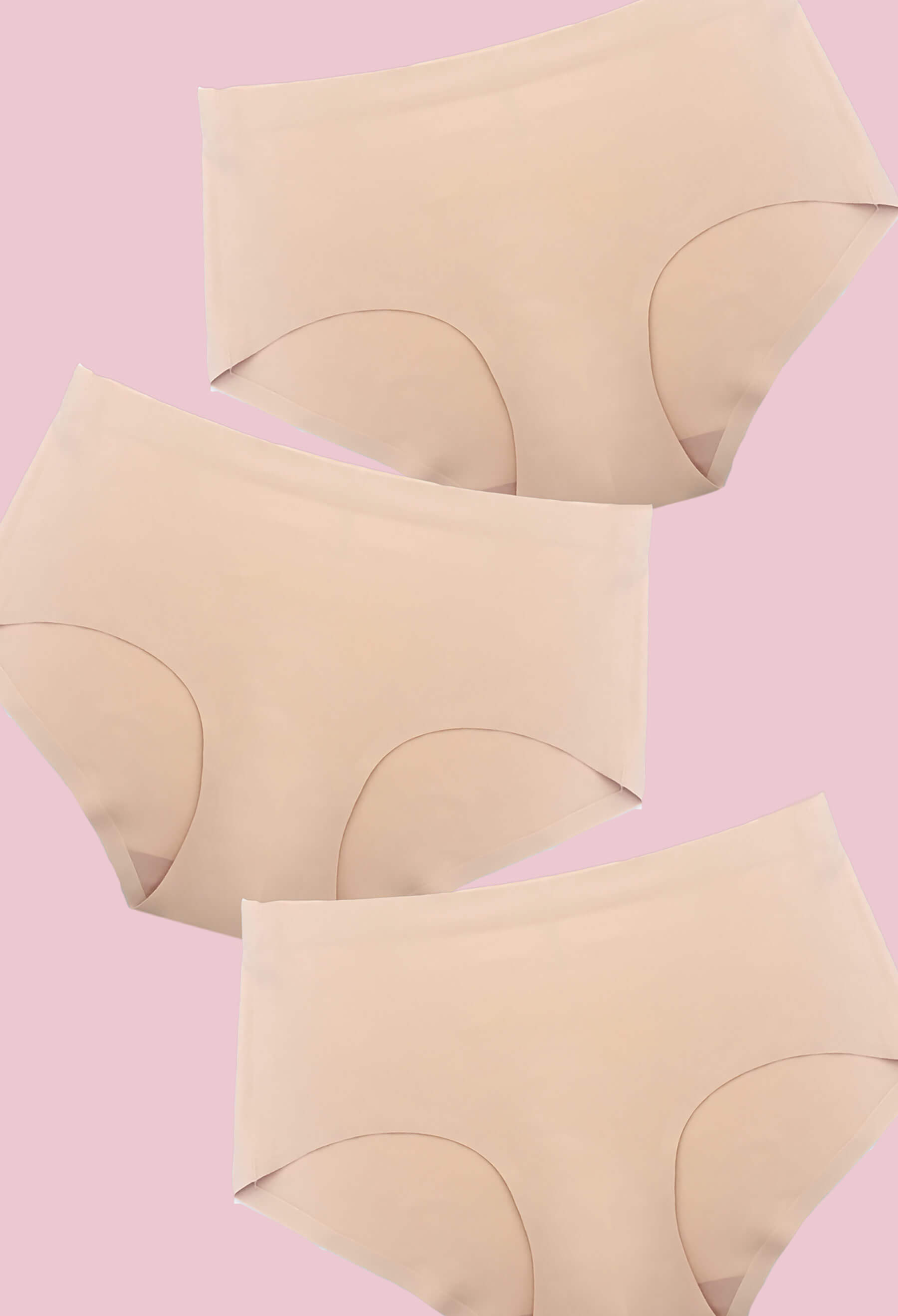 Invisible Brief, Nude 3 Pack