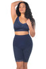 High Rise Long Cotton Thermal Shorts