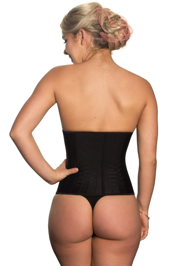 Steel Boned Black Corset