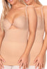 Open Bust Shaping Adjustable Strap Cami - 2 Pack