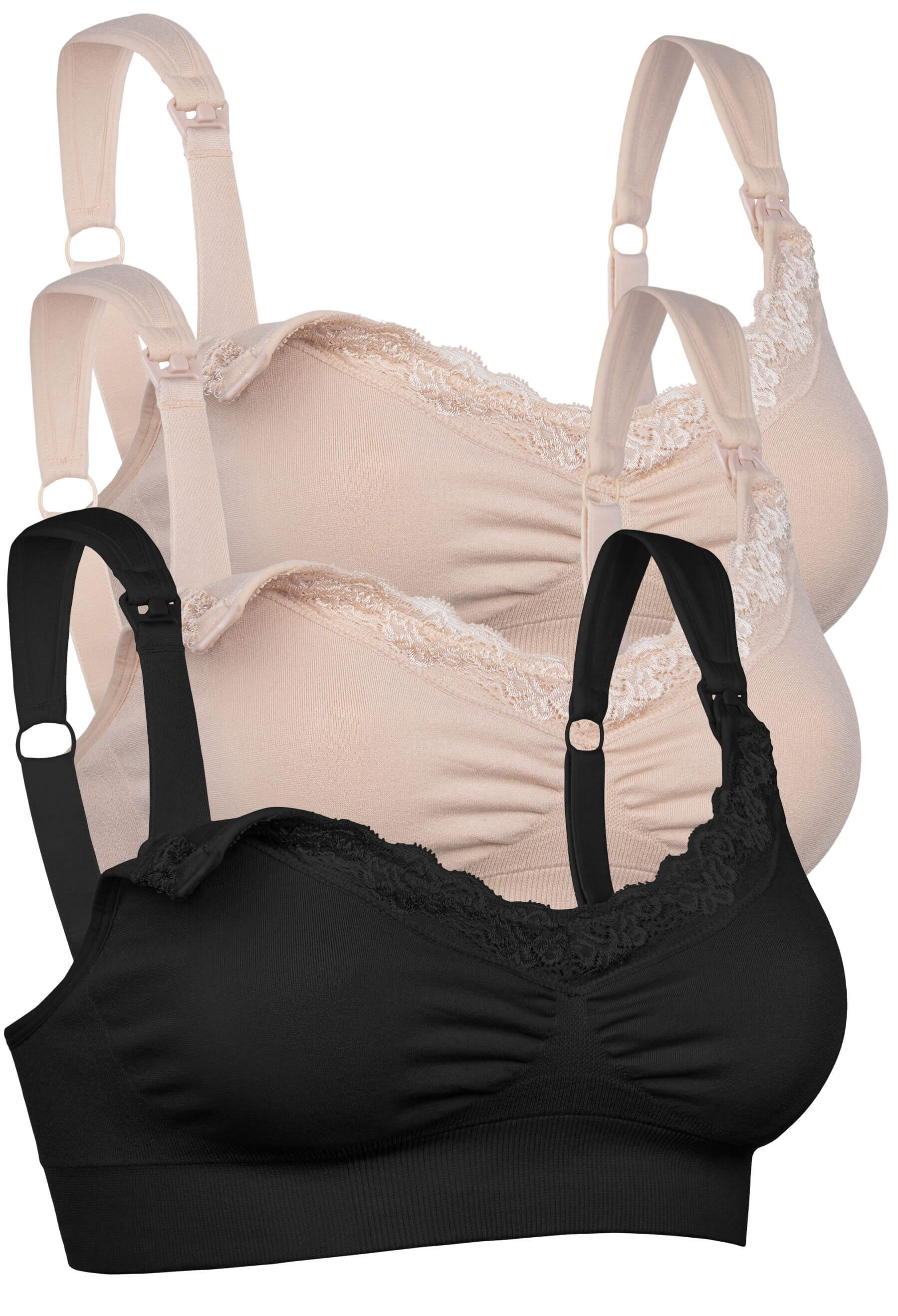 Black with Nude Flower Straps Detachable Strap-Its Bra – The Added Touch