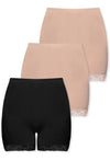 High Rise Cotton Thermal Petite Shorts - 3 Pack