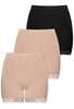 Curvy Anti Chafing High Rise Petite Cotton Shorts - 3 Pack