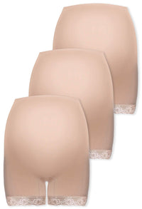 Maternity Anti Chafing High Rise Petite Cotton Shorts - 3 Pack