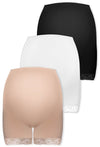 Maternity Anti Chafing High Rise Petite Cotton Shorts - 3 Pack