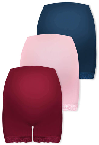 Anti Chafing Lace Midi Cotton Shorts