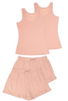 100% Cotton Tank Tops and 100% Cotton Frill Shorts Set