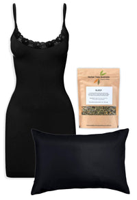 Bamboo Slip & 100% Mulberry Silk Pillowcase + Bedtime Tea Set