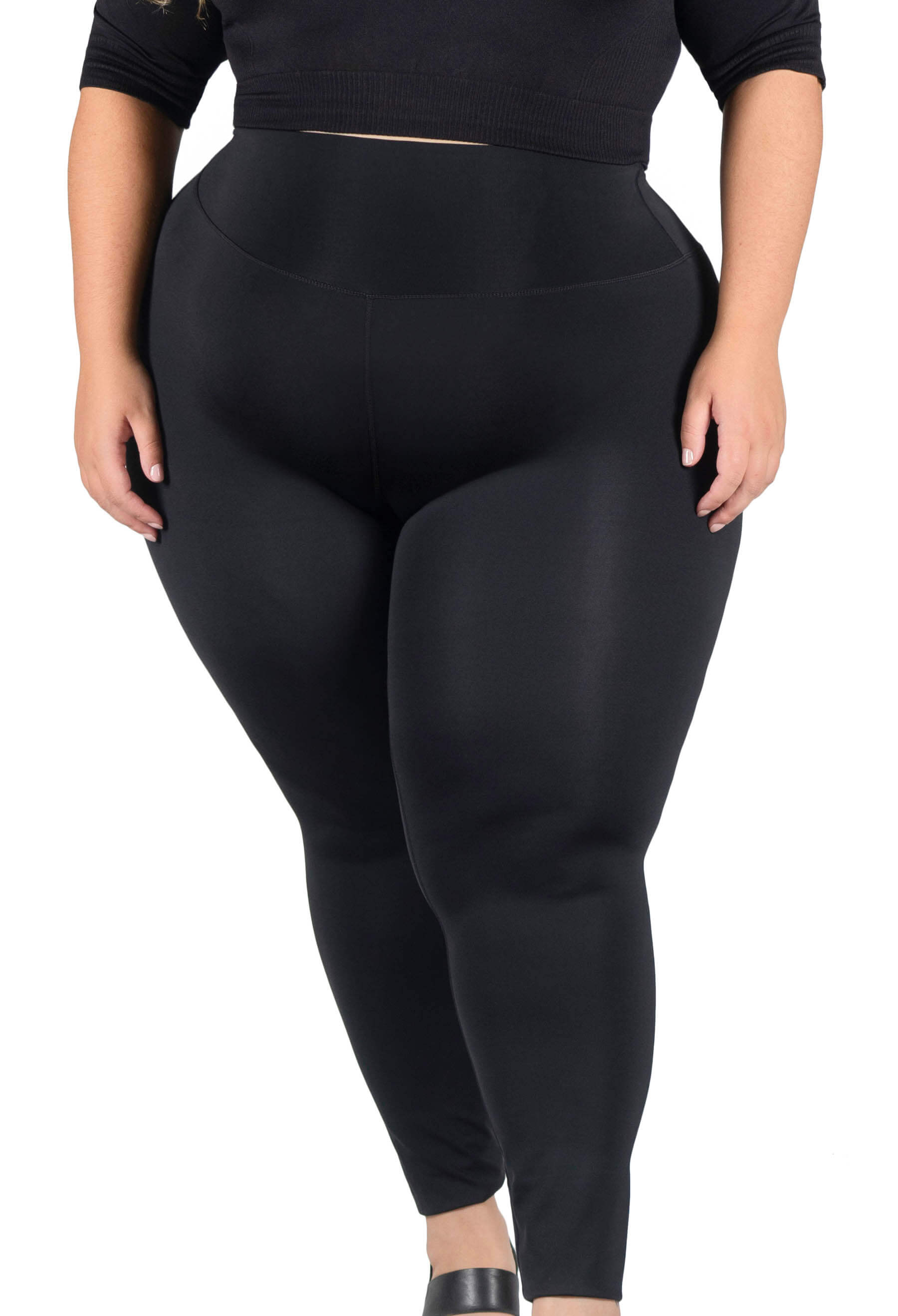 96 Wholesale Womens Cotton Short Leggings With Wide Waistband Size