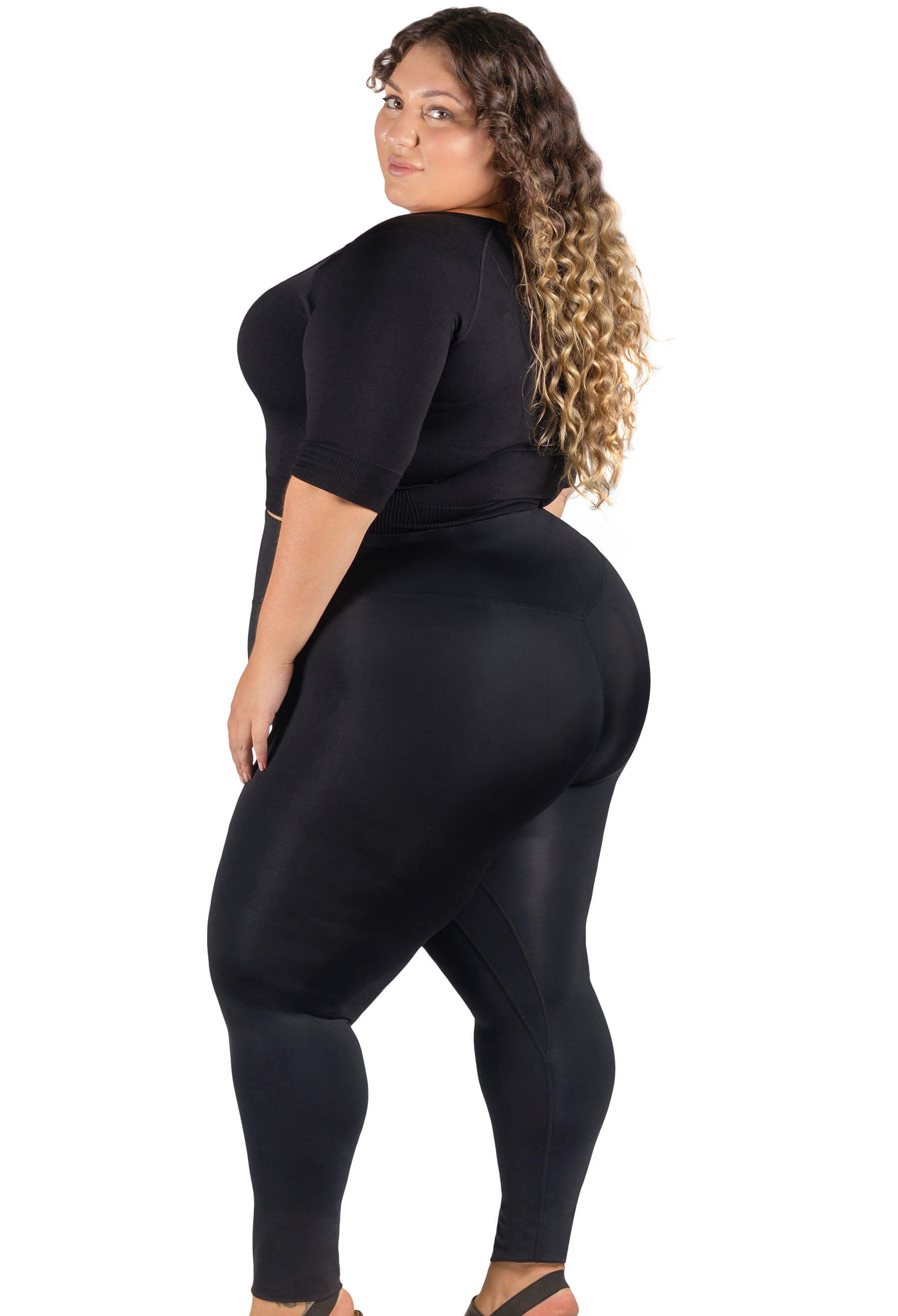 Plus Size High Waisted Full Length Athleisure Leggings