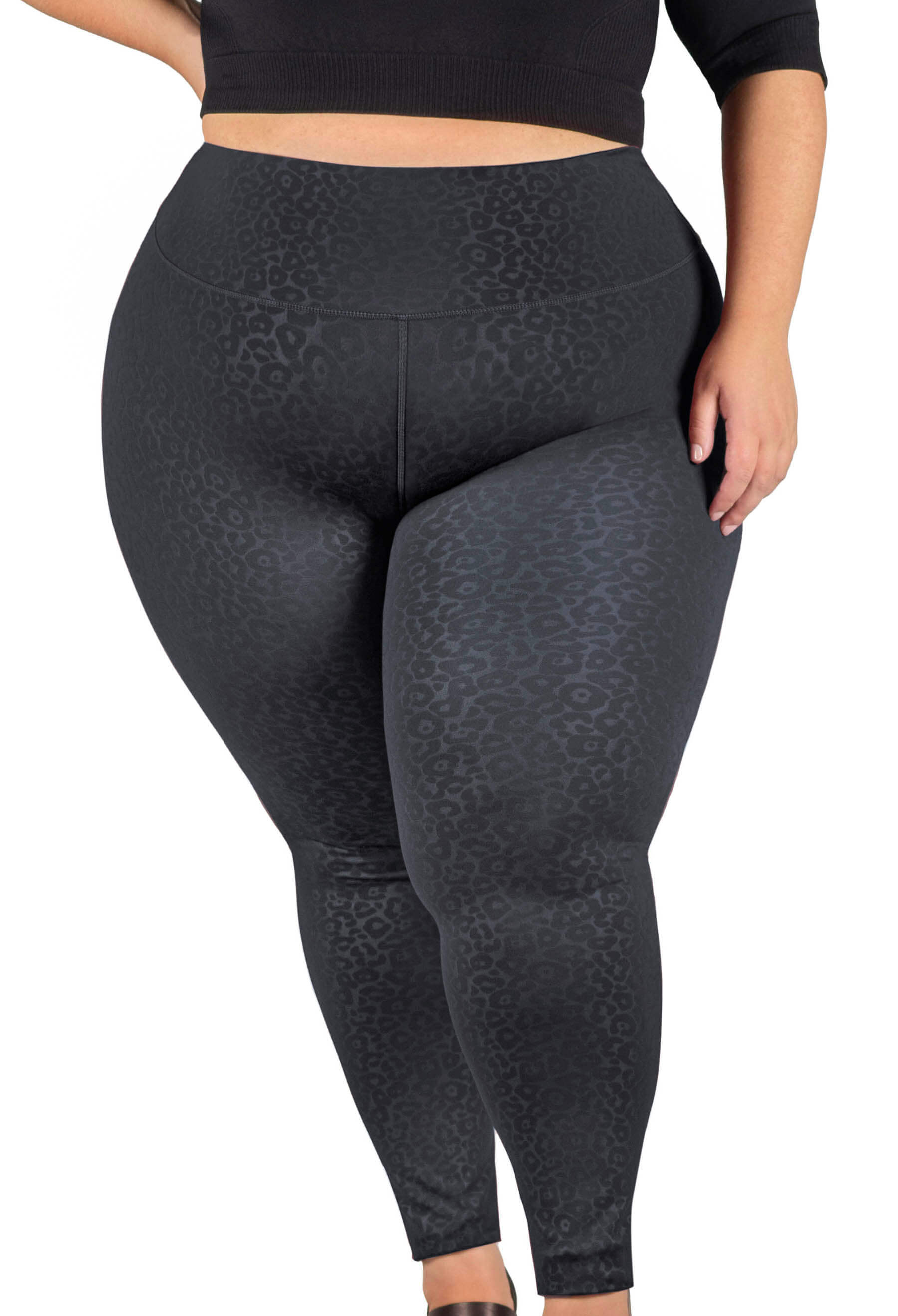 Leopard Print Plus Size Tights