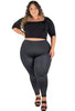 High Waisted Black Leopard Print Leggings