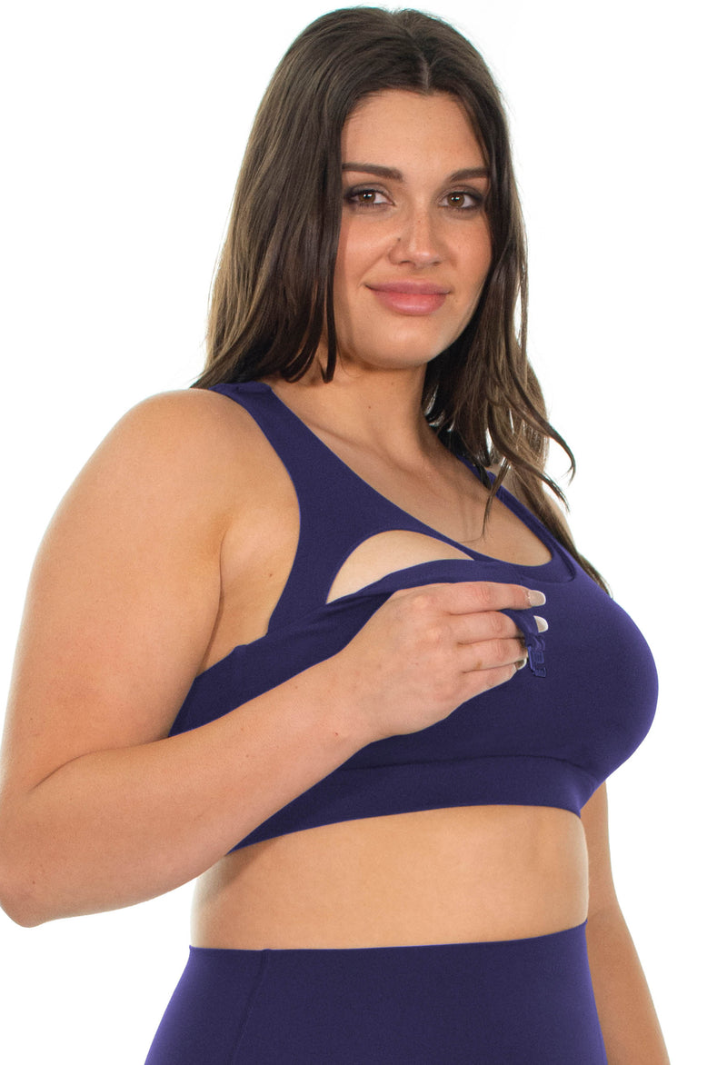 Maternity & Nursing Mesh Racer Back Sports Bra