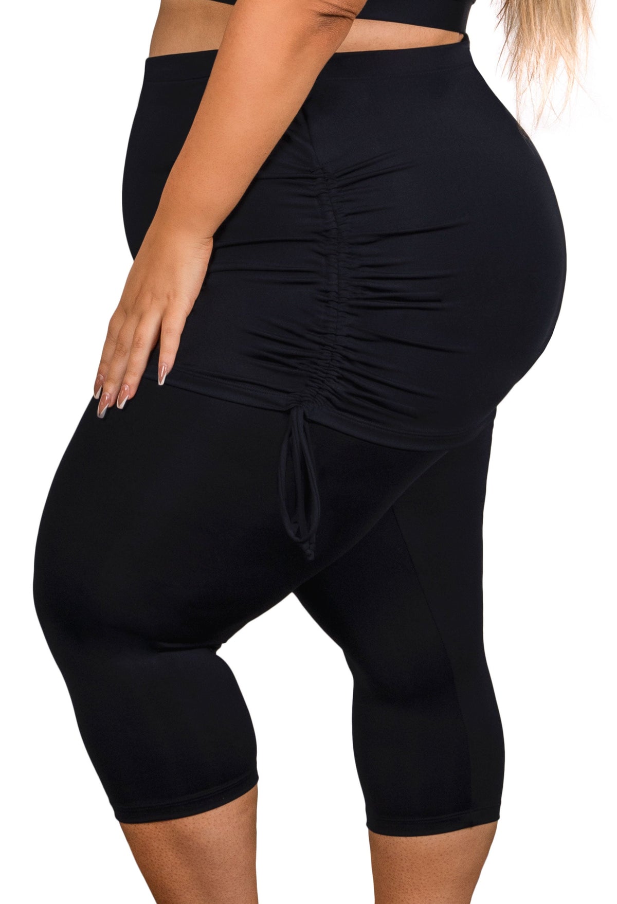 Plus Size Anti Chafing Swim Tights with Skirt