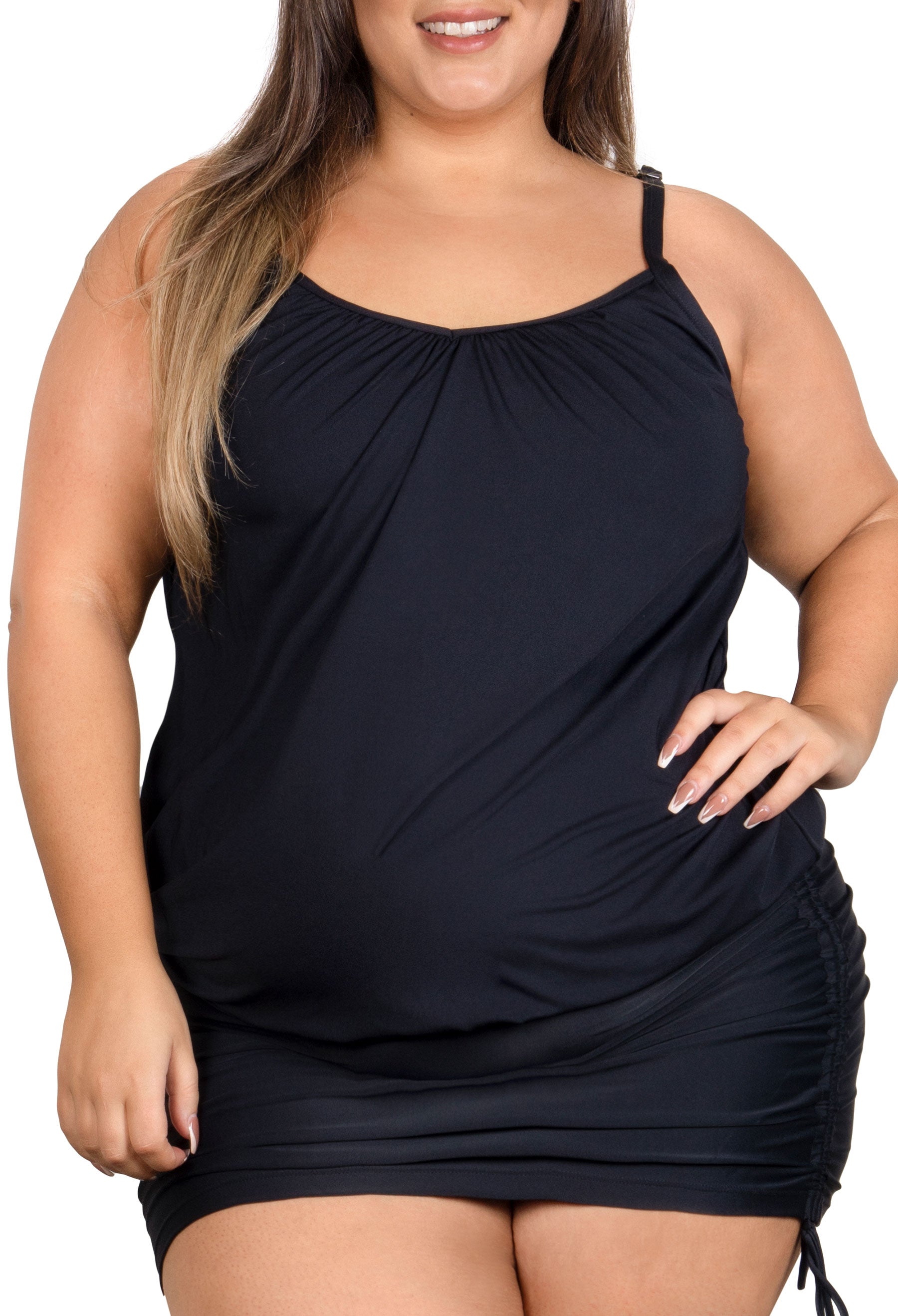 Plus Size Swim Dress, SWIMWEAR