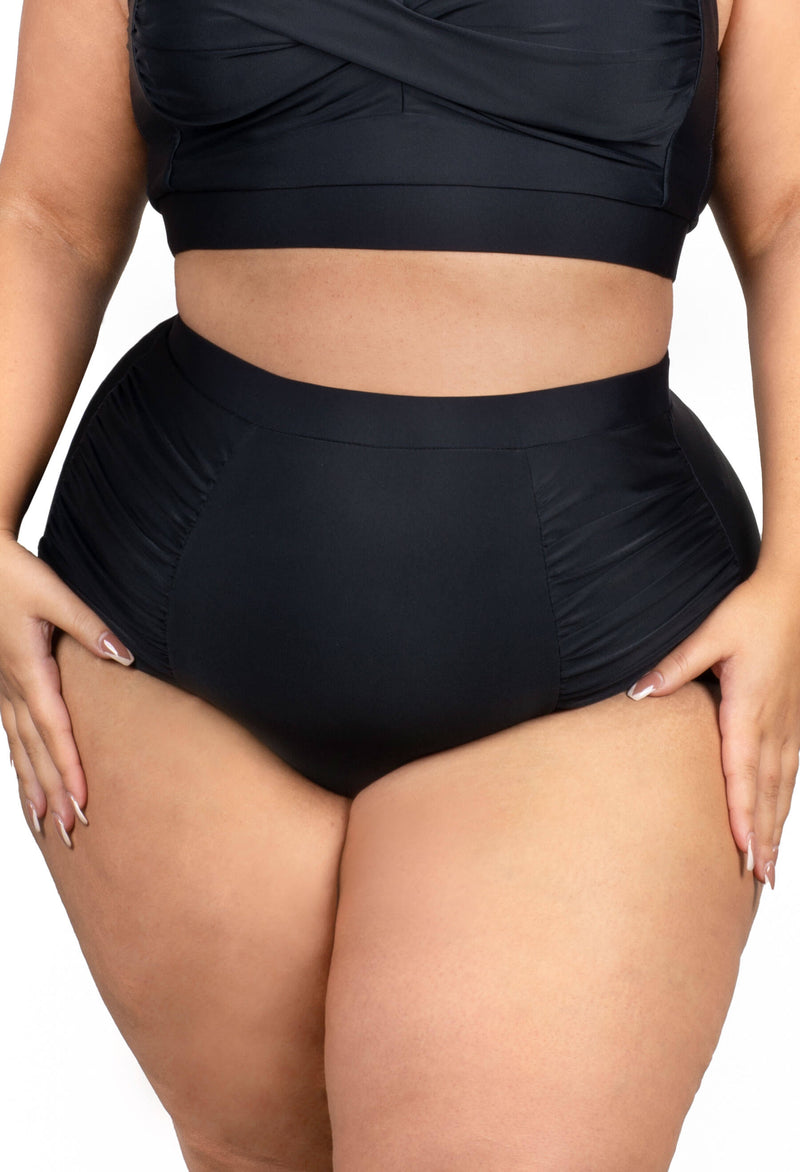 Plus Size High Waisted Shaping Swim Full Brief