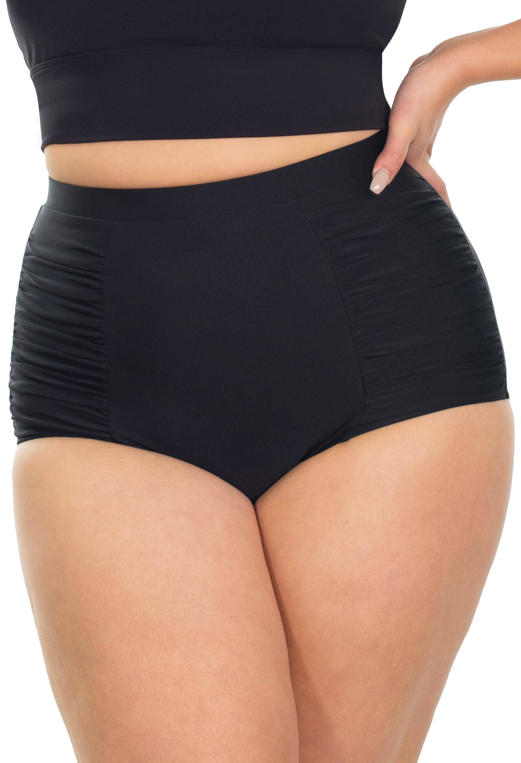 Black High Waist Bikini Bottoms