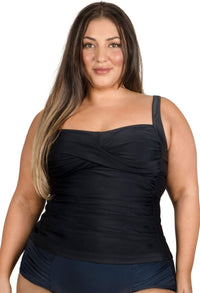 Plus Size Shaping High Waisted Brief and Tankini Swimsuit Set